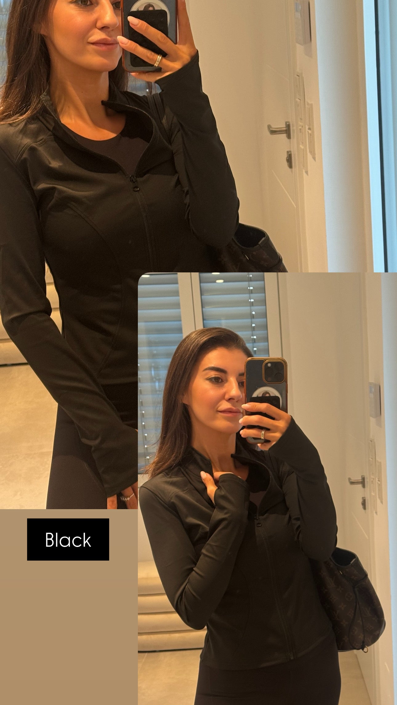Zipjacke Black