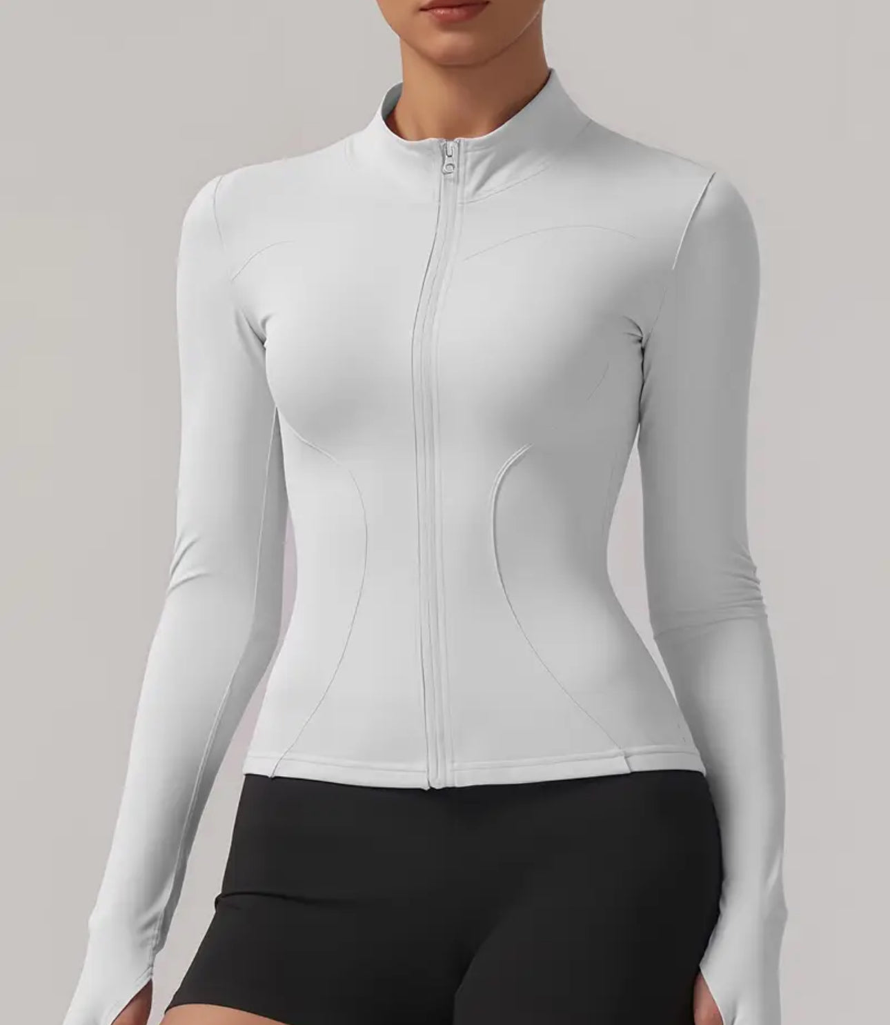 Zipjacke Weiß