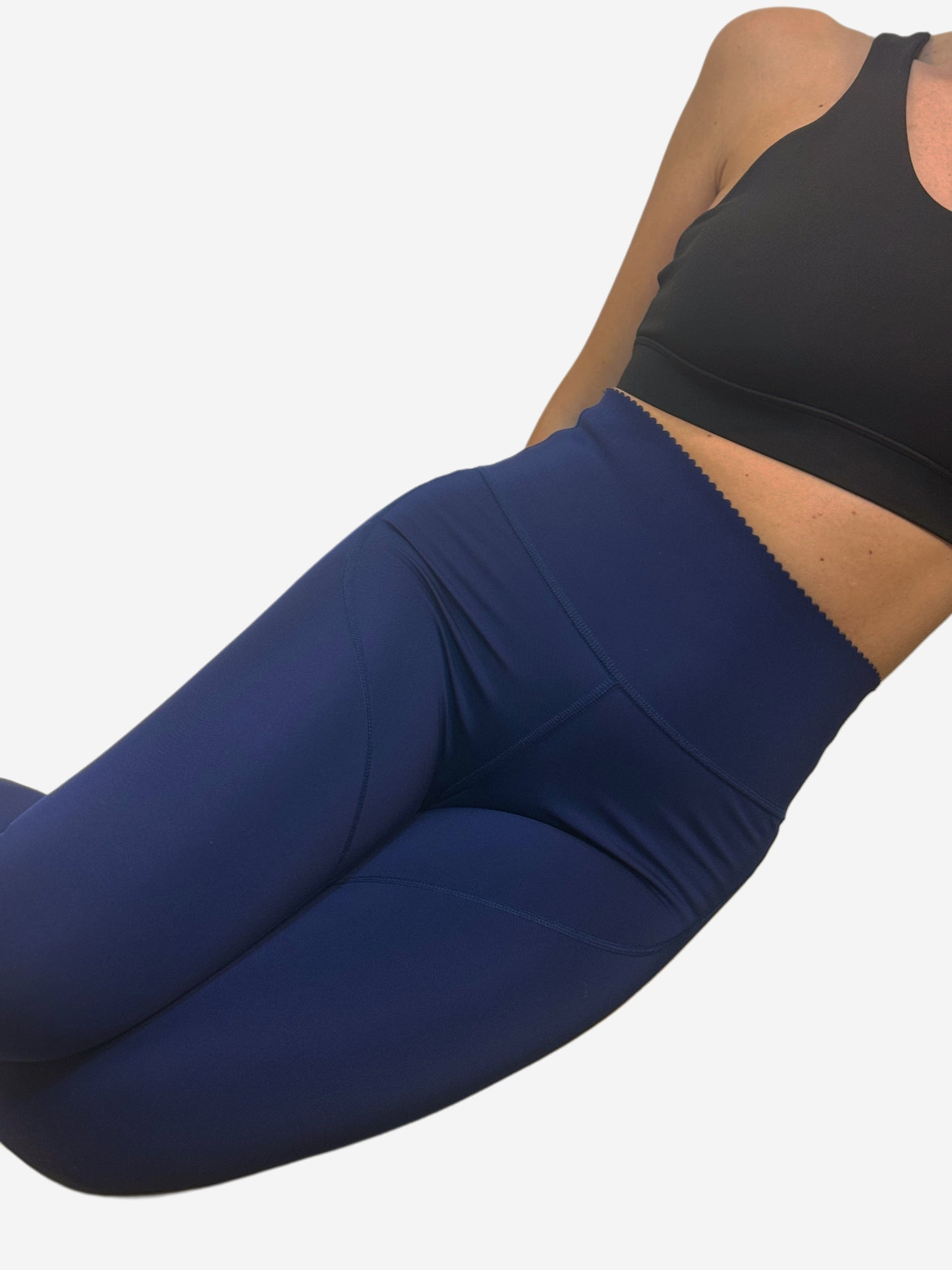 Knöchellange Compressive Basic-Leggins Blau