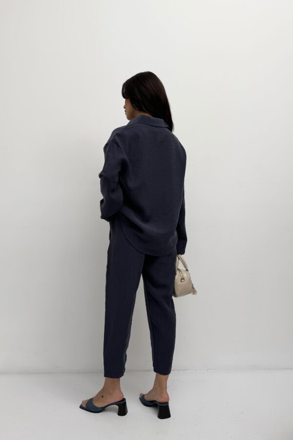 Linen Co-ord Set – Navy Blue - Image 2