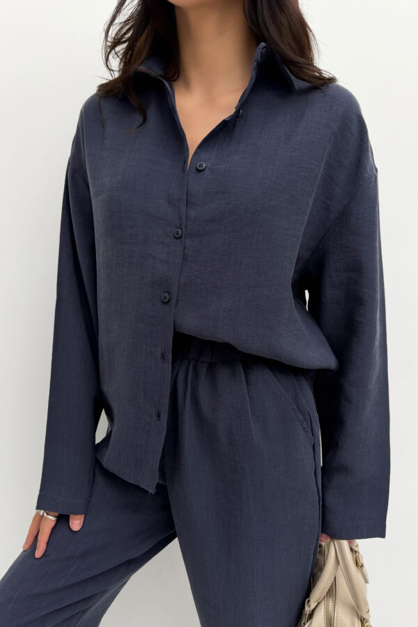 Linen Co-ord Set – Navy Blue - Image 8