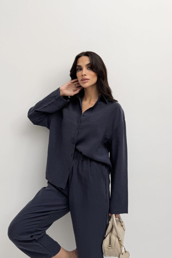 Linen Co-ord Set – Navy Blue - Image 7