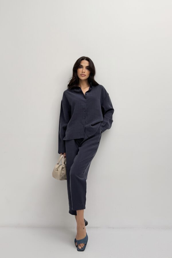 Linen Co-ord Set – Navy Blue - Image 5